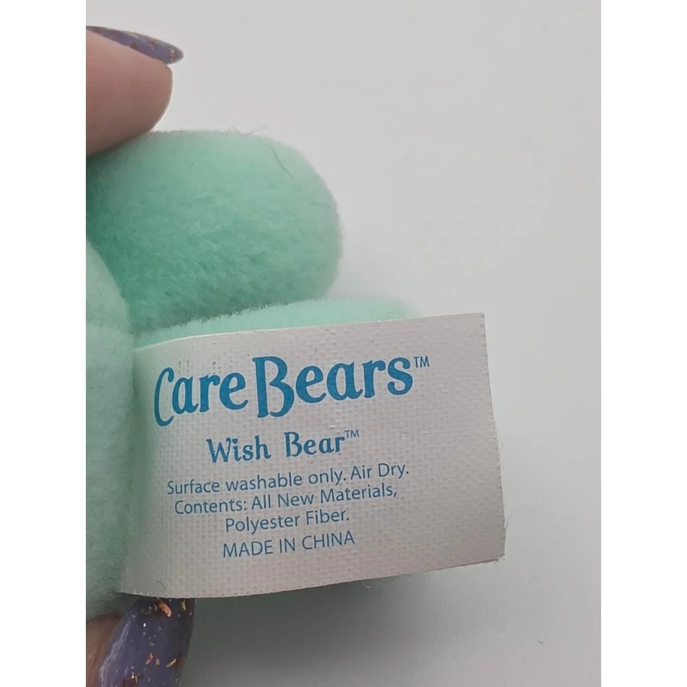 Care Bears Wish Bear 6in Mint Green Excellent 2004 Play Along Plush Toy